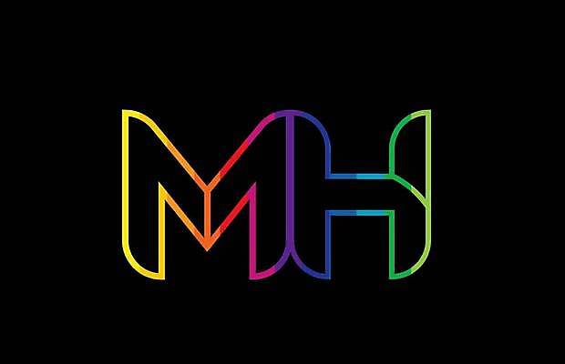 EPS 해외이미지 백그라운드 라인일러스트 일러스트 사람없음 컬러풀 심볼 그라데이션 M H 무지개색 해외일러스트 알파벳 컬러 파일형식 벡터 이미지허브