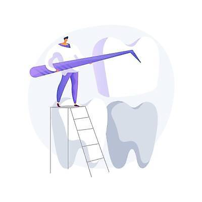 EPS 해외이미지 전신 남자 일러스트 사다리 치과 한명 들기 성인 치아 치과의사 성인남자한명만 해외일러스트 1 모션 병원 사람 의사 도구 소화기관 남자한명만 성인남자만 파일형식 벡터 이미지허브