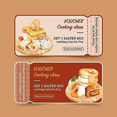 EPS 해외이미지 영어 빵 일러스트 디저트 타이포그라피 사람없음 빨간색 세일 계란 티켓 상품권 팬케이크 쿠킹클래스 해외일러스트 문자 음식 컬러 케이크 알 클래스 파일형식 벡터 이미지허브