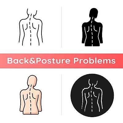 EPS 해외이미지 점선 일러스트 건강 사람없음 고통 플랫 구부림 척추 갸우뚱 해외일러스트 감정 선 모션 뼈 파일형식 벡터 이미지허브