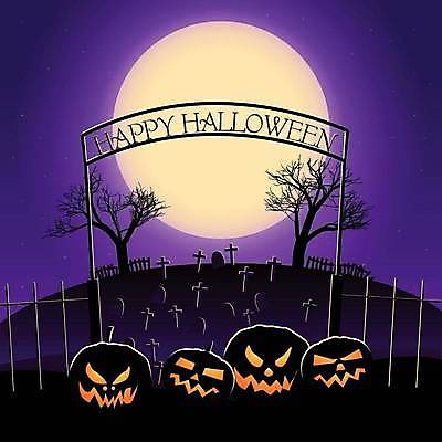 EPS 해외이미지 나무 실루엣 십자가 일러스트 호박 사람없음 울타리 보라색 검은색 할로윈 달 잭오랜턴 해외일러스트 자연요소 식물 컬러 채소 촬영기법 담장 파일형식 벡터 이미지허브