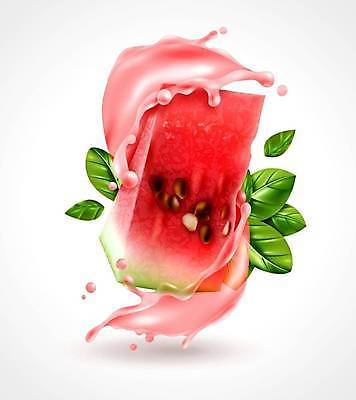 EPS 해외이미지 잎 일러스트 단면 수박 사람없음 빨간색 액체 스플래쉬 해외일러스트 식물 컬러 과일 파일형식 벡터 이미지허브