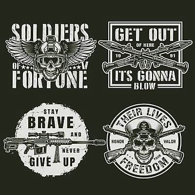 EPS 해외이미지 알파벳 별 백그라운드 일러스트 해골 흑백 타이포그라피 사람없음 머리 검은색 군인 총 흰색 빈티지 심볼 복고 대포 해외일러스트 자연요소 직업 문자 영어 무기 컬러 컨셉 뼈 촬영기법 신체부위 국군 파일형식 벡터 이미지허브