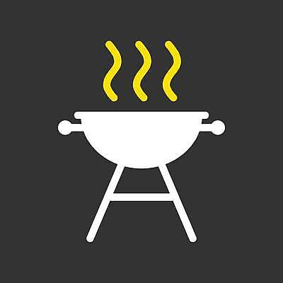 EPS 해외이미지 일러스트 사람없음 노란색 검은색 바베큐그릴 해외일러스트 컬러 그릴 바비큐 파일형식 벡터 이미지허브