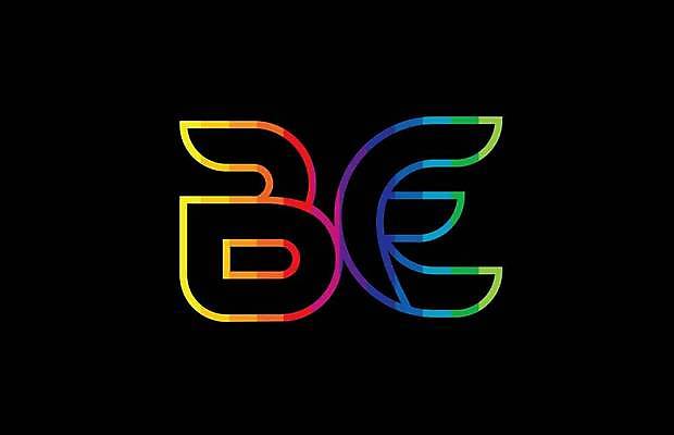 EPS 해외이미지 백그라운드 라인일러스트 일러스트 사람없음 컬러풀 E B 심볼 그라데이션 무지개색 해외일러스트 알파벳 컬러 파일형식 벡터 이미지허브