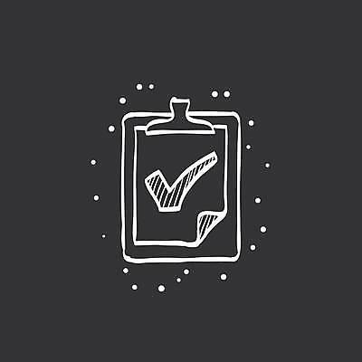 EPS 해외이미지 일러스트 사람없음 검은색 흰색 체크리스트 해외일러스트 컬러 파일형식 벡터 이미지허브