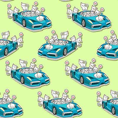 EPS 해외이미지 동물캐릭터 패턴 여러마리 일러스트 자동차 서기 사람없음 연두색 눕기 귀여움 고양이 패턴백그라운드 하트 승차 해외일러스트 일러캐릭터 모양 동물 캐릭터 육상교통 다수 백그라운드 컨셉 무늬 포유류 모션 초록색 반려동물 파일형식 벡터 이미지허브