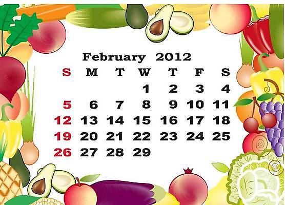 EPS 해외이미지 크리스마스 겨울 채소 과일 일러스트 휴가 새로움 프레임 공백 달력 일주일 날짜 연도 페이지 월 방식 해외일러스트 계절 기념일 컨셉 파일형식 벡터 이미지허브