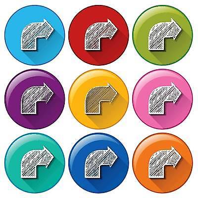 EPS 해외이미지 화살표 일러스트 사람없음 세트 컬러풀 원형 방향 해외일러스트 도형 컬러 파일형식 벡터 이미지허브