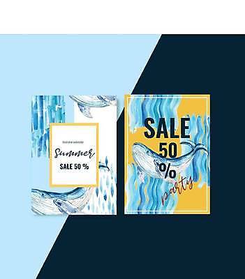 EPS 해외이미지 하늘색 일러스트 프레임 세마리 타이포그라피 사람없음 노란색 세일 고래 프레임일러스트 해외일러스트 문자 컬러 포유류 3 파란색 수중동물 파일형식 벡터 이미지허브