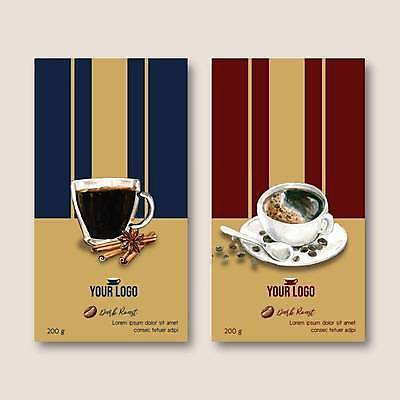 EPS 해외이미지 포스터 커피 일러스트 사람없음 빨간색 파란색 노란색 카페 원두 커피잔 컵받침 메뉴판 에스프레소 시나몬스틱 팔각회향 해외일러스트 음료 컬러 잔 상점 받침대 향신료 시나몬 파일형식 벡터 이미지허브