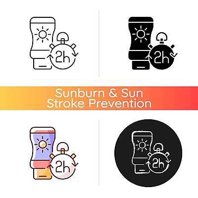 EPS 해외이미지 시계 일러스트 건강 사람없음 화장품 시간 플랫 보호 선크림 피부관리 해외일러스트 컨셉 뷰티 파일형식 벡터 이미지허브