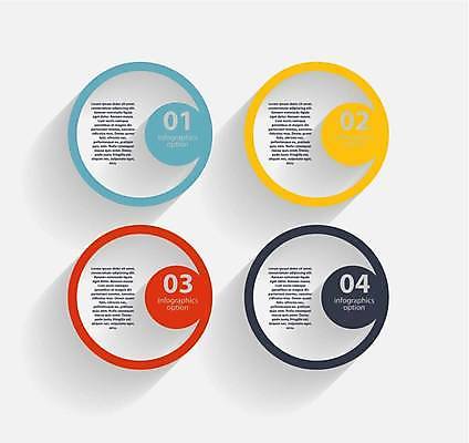 EPS 해외이미지 디자인 일러스트 비즈니스 사람없음 빨간색 파란색 숫자 노란색 검은색 자료 인포그래픽 정보 원형 목차 해외일러스트 도형 문자 컬러 파일형식 벡터 이미지허브