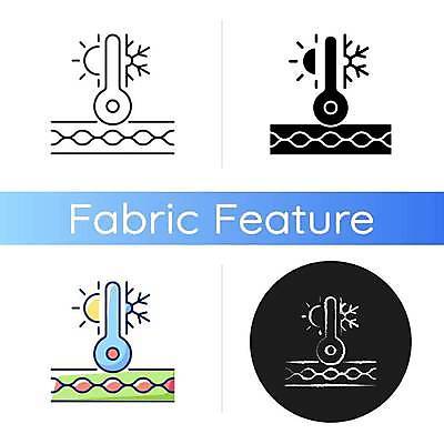 EPS 해외이미지 일러스트 사람없음 직물 플랫 온도계 온도 패브릭 해외일러스트 파일형식 벡터 이미지허브