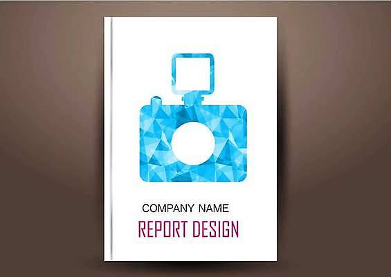 EPS 해외이미지 표지디자인 표지 북커버 일러스트 비즈니스 사람없음 책 파란색 카메라 폴리곤 표지샘플 해외일러스트 컬러 전자제품 파일형식 벡터 이미지허브