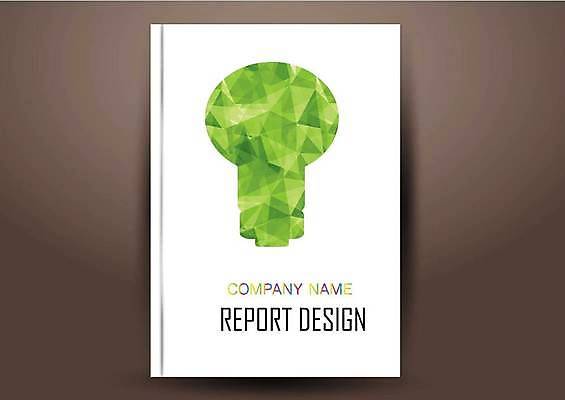 EPS 해외이미지 표지디자인 표지 북커버 일러스트 비즈니스 전구 아이디어 사람없음 책 초록색 폴리곤 표지샘플 해외일러스트 컬러 컨셉 파일형식 벡터 이미지허브