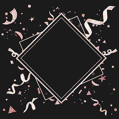 EPS 해외이미지 리본 일러스트 프레임 사람없음 반짝임 검은색 축하 꽃가루 마름모 연분홍색 프레임일러스트 해외일러스트 도형 분홍색 컬러 컨셉 모션 가루 파일형식 벡터 이미지허브