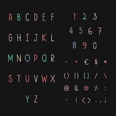 EPS 해외이미지 알파벳 일러스트 대문자 사람없음 세트 컬러풀 달러 유로 퍼센트 느낌표 플러스 하이픈 골뱅이기호 괄호 조합형타이포 해시태그 해외일러스트 기호 영어 컬러 돈 타이포그라피 특수기호 특수문자 파일형식 벡터 이미지허브