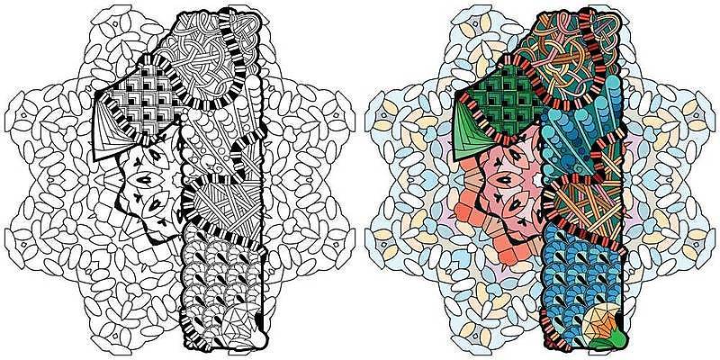 EPS 해외이미지 1 선 일러스트 추상 사람없음 숫자 그림 젠탱글 해외일러스트 문자 무늬 파일형식 벡터 이미지허브