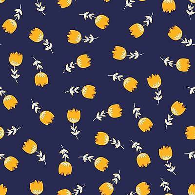 EPS 해외이미지 디자인 꽃 패턴 꽃백그라운드 일러스트 사람없음 노란색 패턴백그라운드 남색 플라워패턴 해외일러스트 식물 컬러 백그라운드 무늬 파일형식 벡터 이미지허브