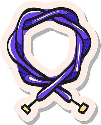 EPS 해외이미지 스티커 일러스트 사람없음 보라색 심볼 자전거체인 해외일러스트 컬러 파일형식 벡터 이미지허브