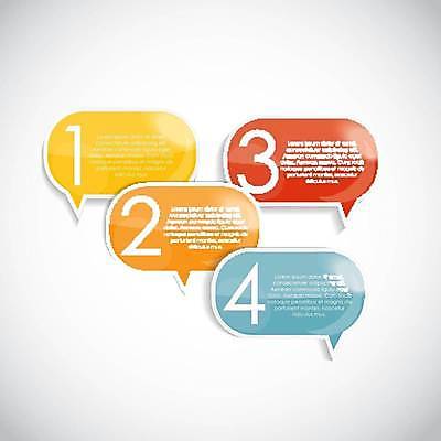 EPS 해외이미지 디자인 하늘색 말풍선 일러스트 비즈니스 사람없음 빨간색 숫자 노란색 자료 인포그래픽 정보 목차 해외일러스트 문자 컬러 파란색 파일형식 벡터 이미지허브