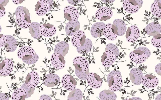 EPS 해외이미지 디자인 꽃 패턴 꽃백그라운드 일러스트 사람없음 패턴백그라운드 연보라색 플라워패턴 해외일러스트 식물 백그라운드 무늬 보라색 파일형식 벡터 이미지허브