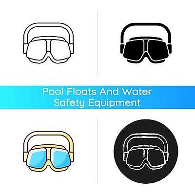 EPS 해외이미지 일러스트 사람없음 플랫 물안경 해외일러스트 수영용품 파일형식 벡터 이미지허브