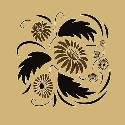 EPS 해외이미지 디자인 꽃 잎 일러스트 미술 사람없음 갈색 검은색 화려 민화 해외일러스트 식물 컬러 컨셉 문화예술 그림 파일형식 벡터 이미지허브