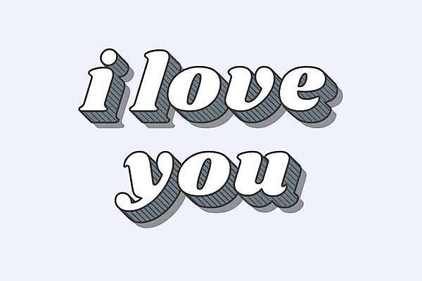 EPS 해외이미지 일러스트 캘리그라피 텍스트 사랑 타이포그라피 사람없음 그래픽 메시지 복고 심플 소문자 입체문자 레터링 해외일러스트 문자 영어 감정 파일형식 벡터 이미지허브