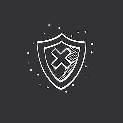 EPS 해외이미지 일러스트 사람없음 검은색 흰색 거절 심플 방패 반대 방화벽 해외일러스트 컬러 컨셉 파일형식 벡터 이미지허브