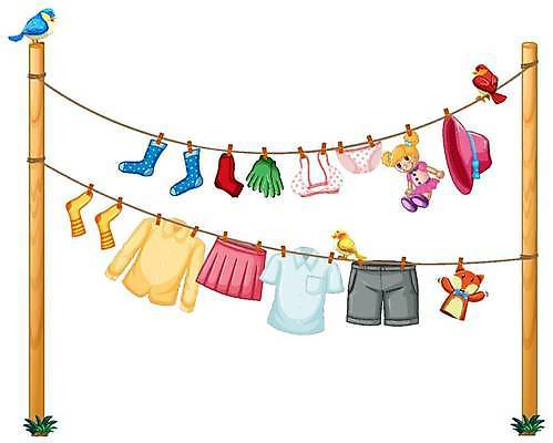 EPS 해외이미지 클립아트 디자인 옷 어린이 선 백그라운드 셔츠 일러스트 바지 조류 건조 매달리기 미술 사람 풍경 그래픽 치마 빨래 빨랫줄 만화 그림 클립 장면 고립 해외일러스트 동물 줄 상의 가사 모션 하의 문화예술 파일형식 벡터 이미지허브