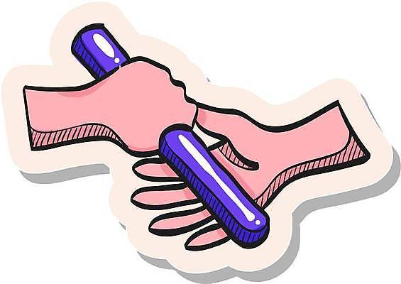 EPS 해외이미지 손 분홍색 스티커 일러스트 신체부위 보라색 잡기 심볼 주기 바톤터치 배턴 해외일러스트 스포츠용품 컬러 모션 사람 파일형식 벡터 이미지허브