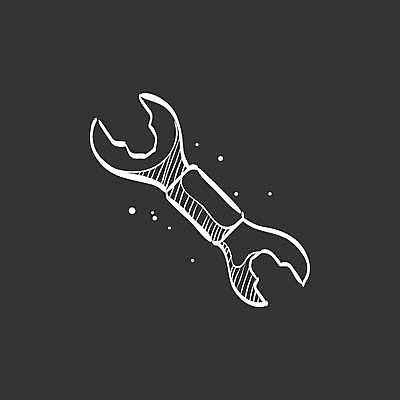 EPS 해외이미지 일러스트 사람없음 검은색 스패너 해외일러스트 컬러 공구 파일형식 벡터 이미지허브