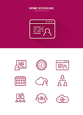 아이콘 화살표 시계 말풍선 사람모양 설명 사람없음 달력 연결 자주색 라인아이콘 구름모양 교육아이콘 동영상 클라우드서비스 온라인강의 홈스쿨 홈스쿨링 2D아이콘 AI파일 모양 교육 컬러 모션 강의 서비스 파일형식 벡터 언택트 구름_자연