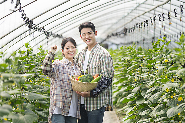 포토 JPG 주간 커플 응시 여자 남자 가지 피망 파프리카 실내 미소 들기 상반신 20대 성인 두명 앞모습 아웃포커스 농작물 바구니 농사 파이팅 주먹 당근 한국인 가을 농촌 농부 브로콜리 귀농 비닐하우스 애호박 전원생활 오이밭 성인만 어깨에손 로컬푸드 국내포토 여주시 자연요소 직업 시선 계절 뷰포인트 밭 농업 채소 관계 모션 호박 뿌리채소 촬영기법 표정 사람 동양인 청년 내부 생활 농산물 시골 경기도 파일형식