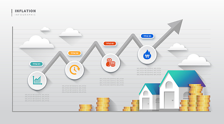 구름 화살표 시계 일러스트 부동산 그래프 주택 사람없음 쌓기 동전 인포그래픽 상승 동전탑 불꽃모양 집값상승 인플레이션 국내일러스트 AI파일 자연요소 모양 컨셉 돈 모션 건물 경제 재산 집값 파일형식 벡터