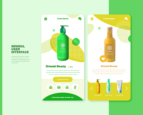 PSD 편집이미지 모바일 사람없음 연두색 스마트폰 화장품 하트 어플리케이션 쇼핑몰 온라인쇼핑 모바일쇼핑 UI 인터페이스 화장품가게 미니멀 이미지편집 모양 초록색 핸드폰 스마트기기 쇼핑 뷰티 상점 온라인 파일형식