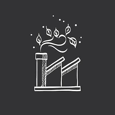 EPS 해외이미지 일러스트 공장 사람없음 검은색 에코 친환경 해외일러스트 컬러 공업 환경 파일형식 벡터 이미지허브