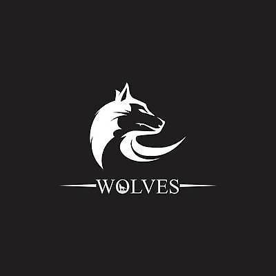 EPS 해외이미지 디자인 일러스트 타이포그라피 사람없음 흰색 심볼 늑대 해외일러스트 문자 컬러 포유류 파일형식 벡터 이미지허브