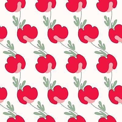 EPS 해외이미지 디자인 꽃 패턴 꽃백그라운드 일러스트 사람없음 빨간색 패턴백그라운드 플라워패턴 해외일러스트 식물 컬러 백그라운드 무늬 파일형식 벡터 이미지허브