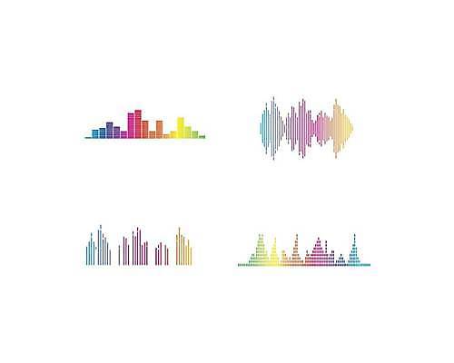 EPS 해외이미지 음악 일러스트 사람없음 컬러풀 소리 볼륨 그라데이션 스테레오 이퀄라이저 사운드웨이브 해외일러스트 컬러 문화예술 파일형식 벡터 이미지허브