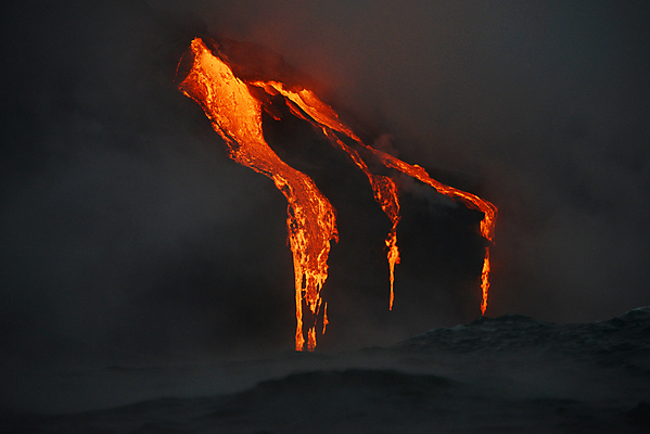 포토 JPG 해외이미지 바다 사람없음 야외 흐름 뜨거움 연기 위험 재해 화산 용암 화산섬 해외포토 섬 컨셉 산 파일형식 이미지허브