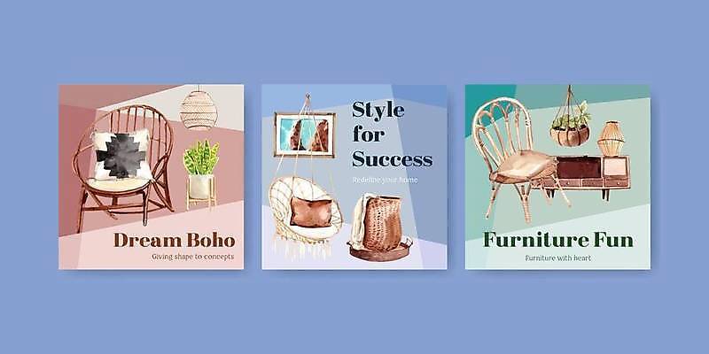 EPS 해외이미지 라이프스타일 디자인 가구 컨셉 일러스트 수채화 아파트 주택 실내 내부 장식 유행 방 리빙 다락방 마케팅 스칸디나비아 엘리먼트 스타일 해외일러스트 생활용품 건물 생활 파일형식 벡터 이미지허브