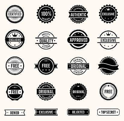 EPS 해외이미지 리본 일러스트 왕관 사람없음 세트 라벨 사각형 원형 고급 심플 무료 오리지널 월계수 해외일러스트 도형 컨셉 프레임 파일형식 벡터 이미지허브