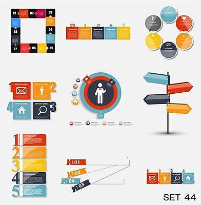 EPS 해외이미지 일러스트 비즈니스 사람모양 사람없음 세트 사각형 인포그래픽 원형 순서 방향표지판 해외일러스트 모양 도형 표지판 파일형식 벡터 이미지허브