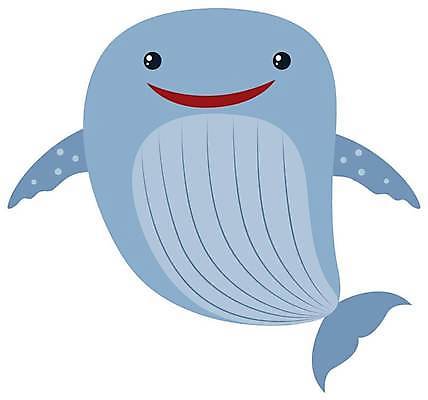 EPS 해외이미지 한마리 동물캐릭터 일러스트 사람없음 귀여움 고래 해외일러스트 일러캐릭터 동물 캐릭터 1 컨셉 포유류 수중동물 파일형식 벡터 이미지허브