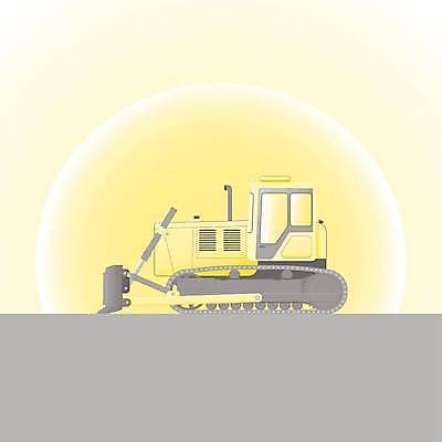 EPS 해외이미지 한대 일러스트 건설업 공사 사람없음 중장비 불도저 해외일러스트 1 산업 산업장비 파일형식 벡터 이미지허브