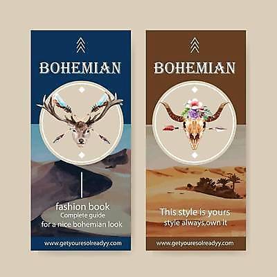 EPS 해외이미지 템플릿 일러스트 사슴 화살 사람없음 파란색 갈색 머리 사막 사슴뿔 동물뼈 해외일러스트 컬러 포유류 뿔 신체부위 파일형식 벡터 이미지허브