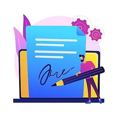 EPS 해외이미지 전신 남자 일러스트 비즈니스 한명 들기 성인 노트북 펜 톱니바퀴 서명 결제서류 성인남자한명만 해외일러스트 1 모션 사람 전자제품 필기구 문서 남자한명만 성인남자만 파일형식 벡터 이미지허브